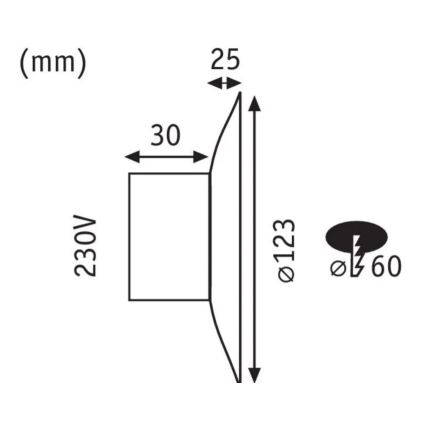 Paulmann 92926 - LED/2W dekorativno svetlo za stepenište 230V