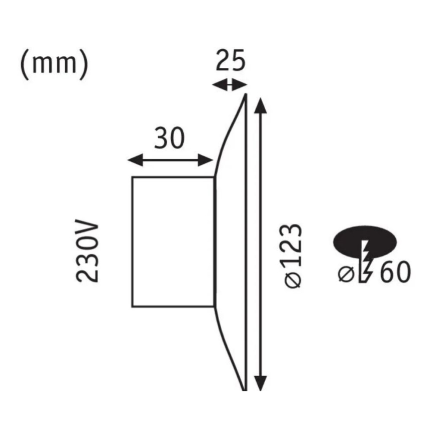 Paulmann 92926 - LED/2W dekorativno svetlo za stepenište 230V