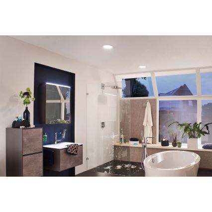 Paulmann 92935 - LED/12W IP44 prigušiva ugradno stropno svetlo za kupatilo AREO 230V prečnik 18 cm mat hrom