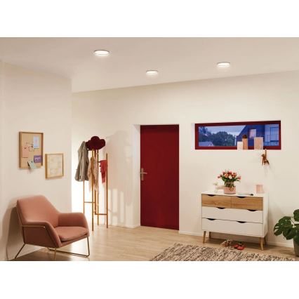 Paulmann 92935 - LED/12W IP44 prigušiva ugradno stropno svetlo za kupatilo AREO 230V prečnik 18 cm mat hrom