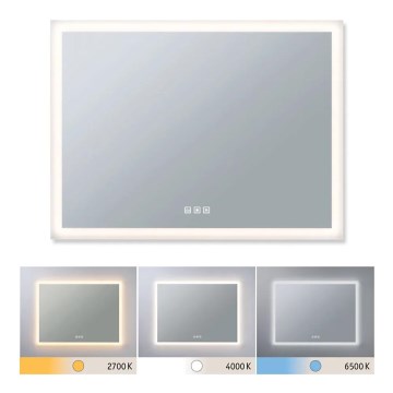 Paulmann 93013 - LED/22W IP44 prigušiva grejano ogledalo za kupatilo sa LED pozadinskim osvetljenjem 230V 2700/4000/6500K