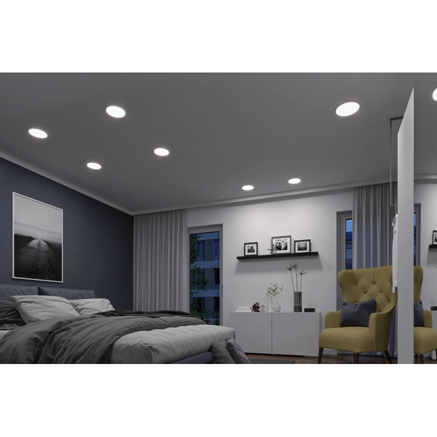 Paulmann 93046 - LED/16W IP44 prigušiva kupatilsko ugradno svetlo AREO 230V 3000-6500K fi 23 cm mat hrom