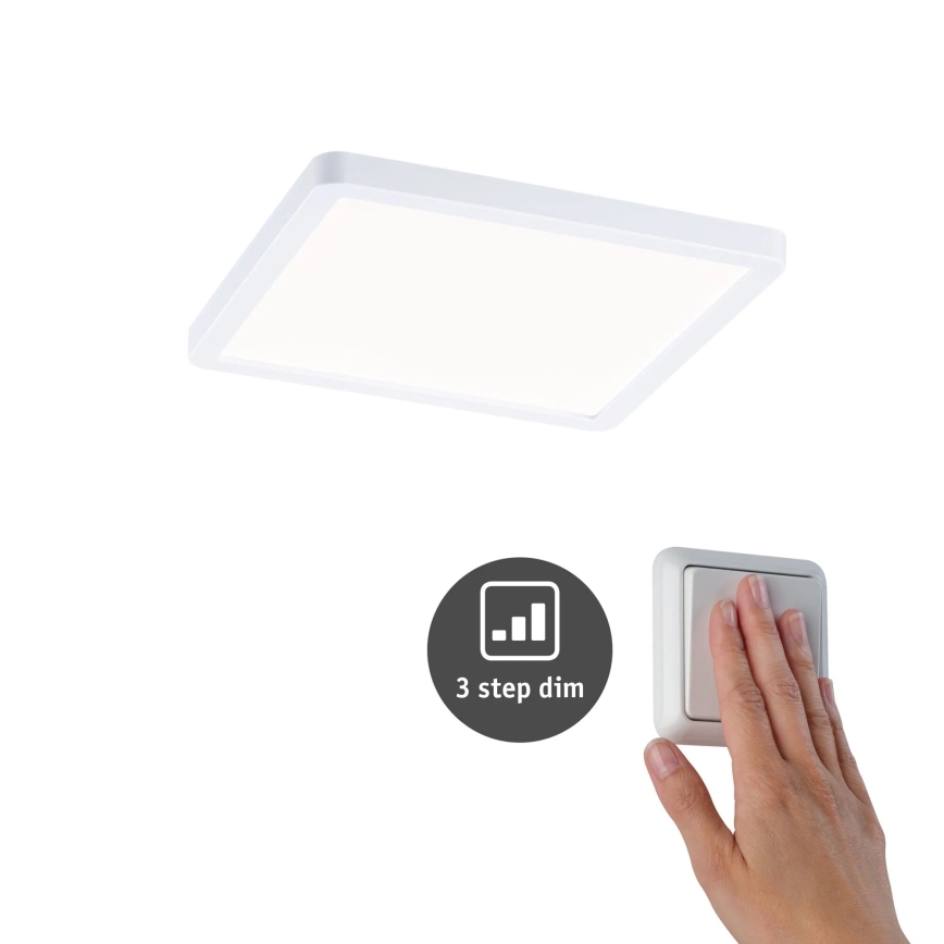 Paulmann 93059 - LED/13W IP44 prigušiva ugradna plafonska lampa za kupatilo AREO 230V 17,5x17,5 cm bela