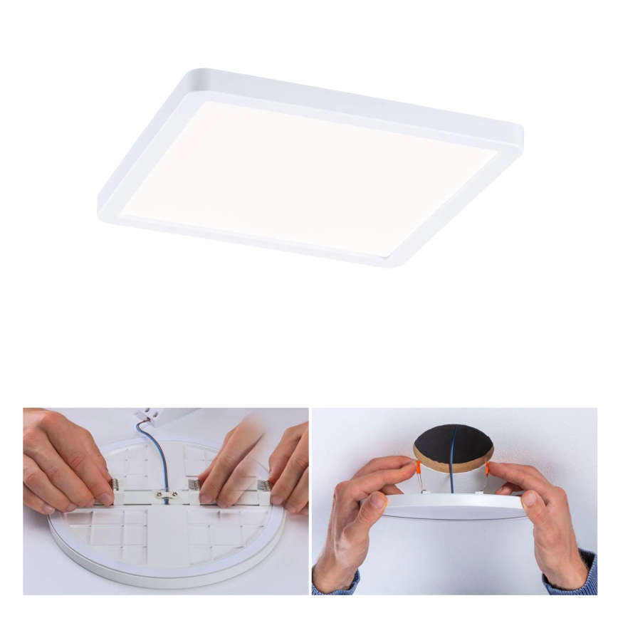 Paulmann 93059 - LED/13W IP44 prigušiva ugradna plafonska lampa za kupatilo AREO 230V 17,5x17,5 cm bela