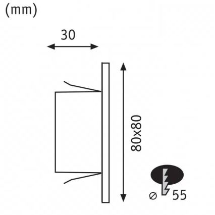 Paulmann 93093 - LED/1,2W svetiljka za stepenište EDGE 230V