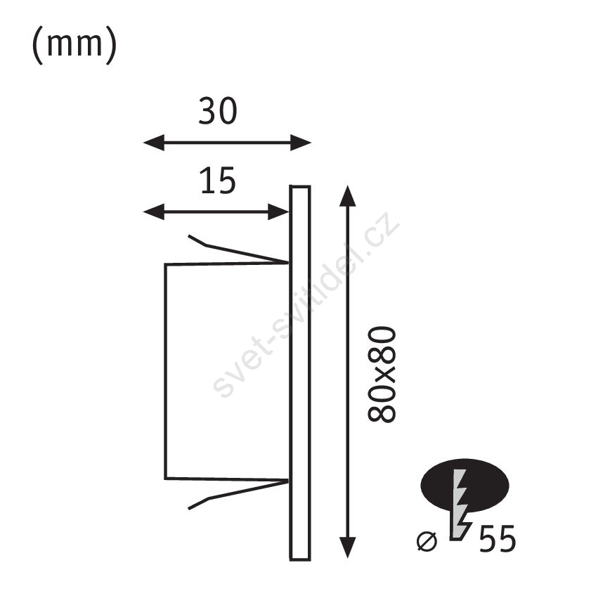 Paulmann 93094 - LED/1,2W svetlo za stepenište EDGE 230V