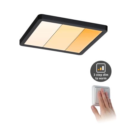 Paulmann 93101 - LED/13W IP44 Kupatilsko ugradno stropno svetlo AREO 230V 2000/3000/4000K 17,5x17,5 cm crno