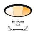 Paulmann 93102 - AREO LED ugradna kupatilska lampa 16W IP44, 230V, 2000/3000/4000K, Ø23 cm, crna