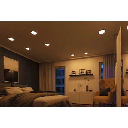 Paulmann 93102 - AREO LED ugradna kupatilska lampa 16W IP44, 230V, 2000/3000/4000K, Ø23 cm, crna