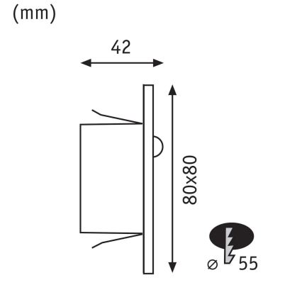 Paulmann 93133 - LED/1,2W stepenišno svetlo sa senzorom EDGE 230V belo