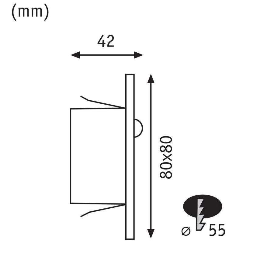 Paulmann 93133 - LED/1,2W stepenišno svetlo sa senzorom EDGE 230V belo