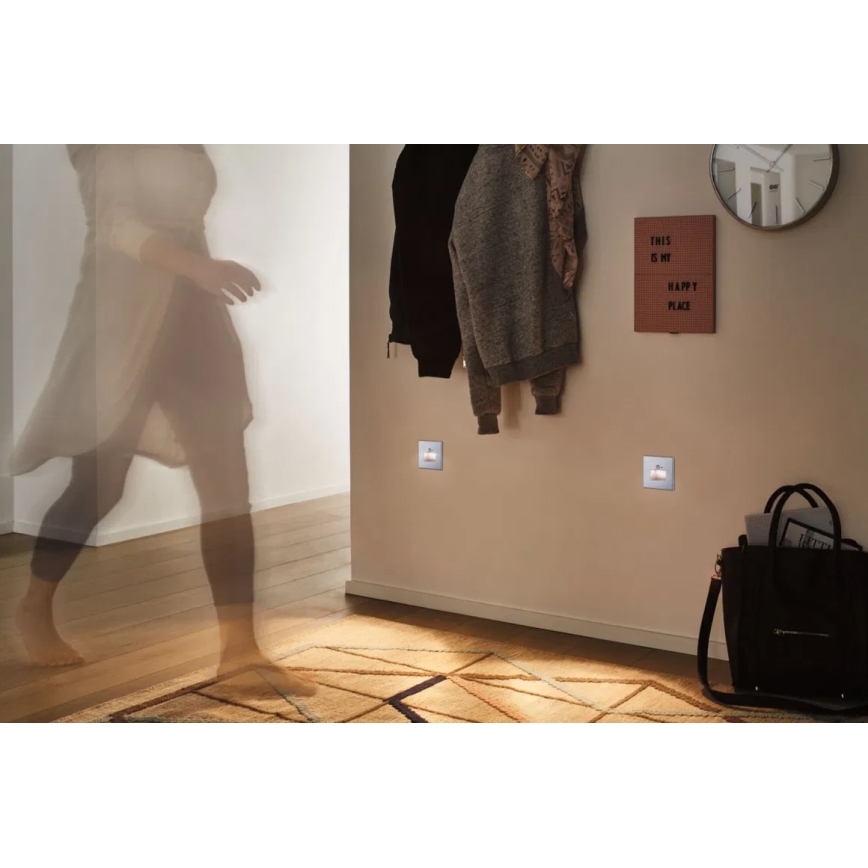 Paulmann 93134 - LED/1,2W stepenišno svetlo sa senzorom EDGE 230V mat hrom