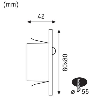 Paulmann 93134 - LED/1,2W stepenišno svetlo sa senzorom EDGE 230V mat hrom