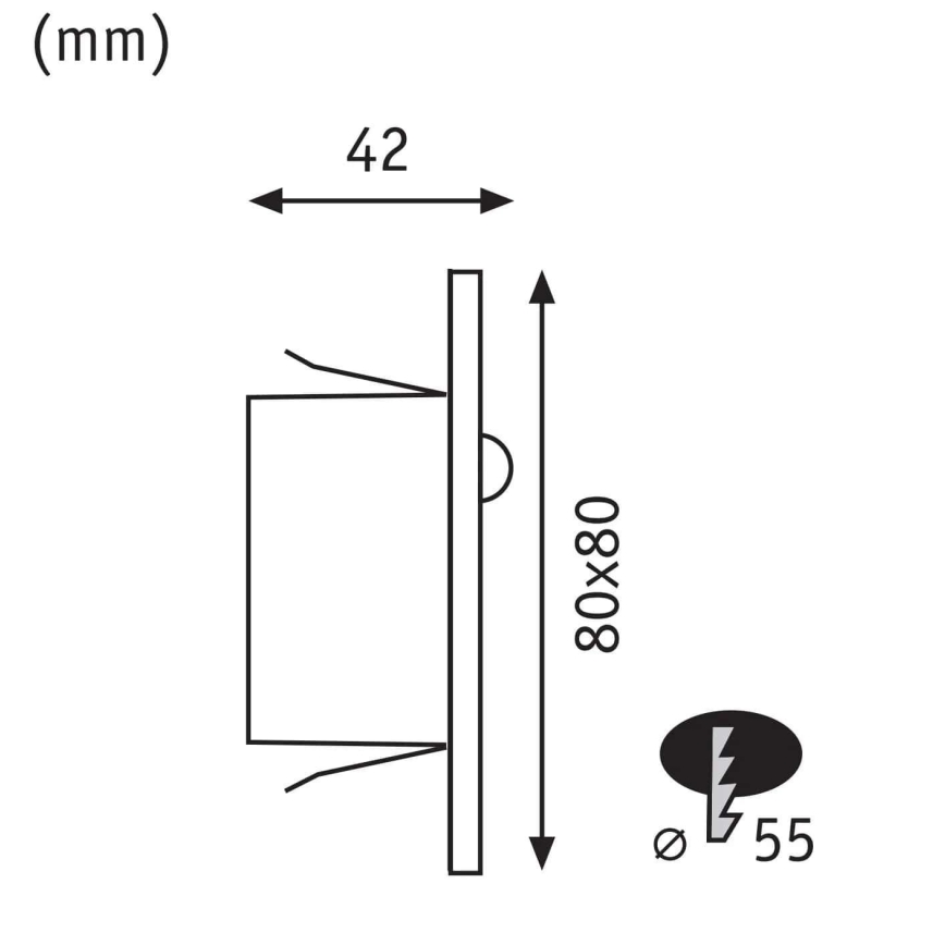 Paulmann 93134 - LED/1,2W stepenišno svetlo sa senzorom EDGE 230V mat hrom