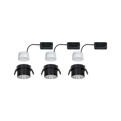 Paulmann 93383 - SET 3xLED/6W IP44 prigušiva kupatilska ugradna svetiljka GIL 230V