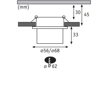 Paulmann 93383 - SET 3xLED/6W IP44 prigušiva kupatilska ugradna svetiljka GIL 230V