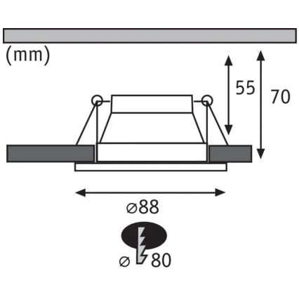 Paulmann 93403 - LED/6,5W IP44 prigušiva kupatilska svetiljka COLE 230V