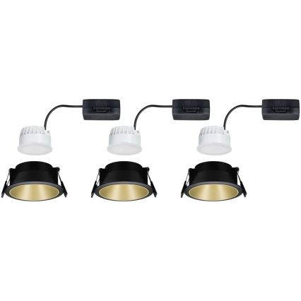 Paulmann 93404 - Komplet 3xLED/6,5W IP44 Prigušiva kupatilska ugradna stropna svetiljka COLE 230V