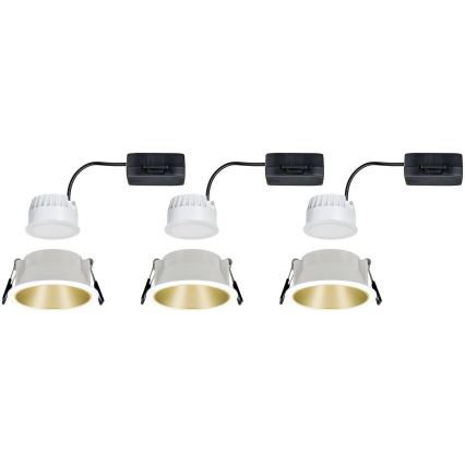 Paulmann 93406 - KOMPLET 3xLED/6,5W IP44 prigušiva ugradna kupatilska svetla COLE 230V