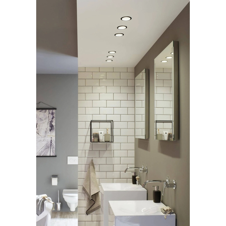 Paulmann 93408 - SET 3xLED/6,5W IP44 prigušiva kupatilska ugradna svetiljka COLE 230V