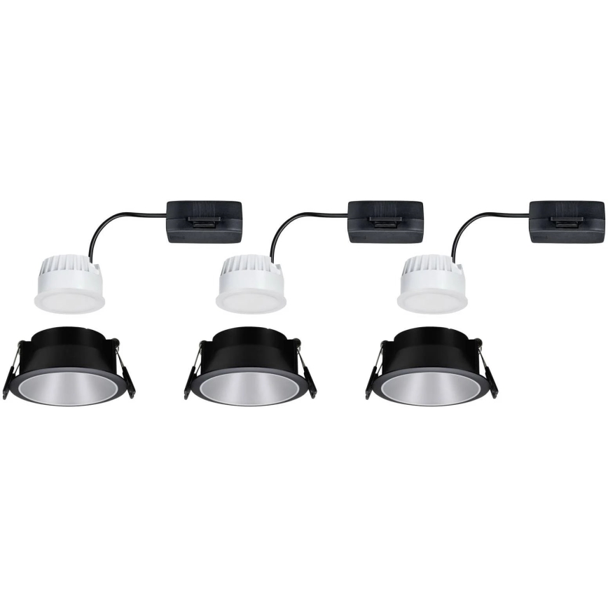 Paulmann 93408 - SET 3xLED/6,5W IP44 prigušiva kupatilska ugradna svetiljka COLE 230V