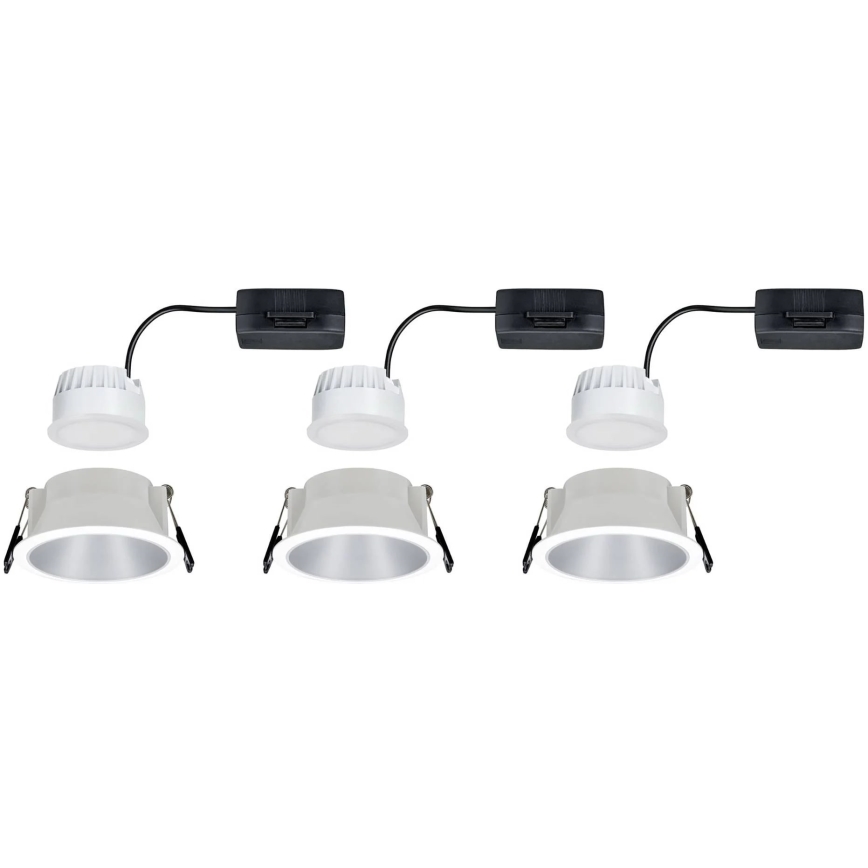 Paulmann 93410 - SET 3xLED/6,5W IP44 prigušiva ugradna svetiljka za kupatilo COLE 230V