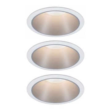 Paulmann 93410 - SET 3xLED/6,5W IP44 prigušiva ugradna svetiljka za kupatilo COLE 230V