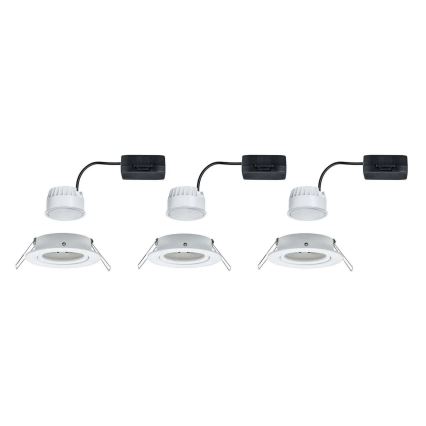 Paulmann 93449 - KOMPLET 3xLED/6,5W IP23 Kupatilsko ugradno plafonsko svetlo NOVA 230V