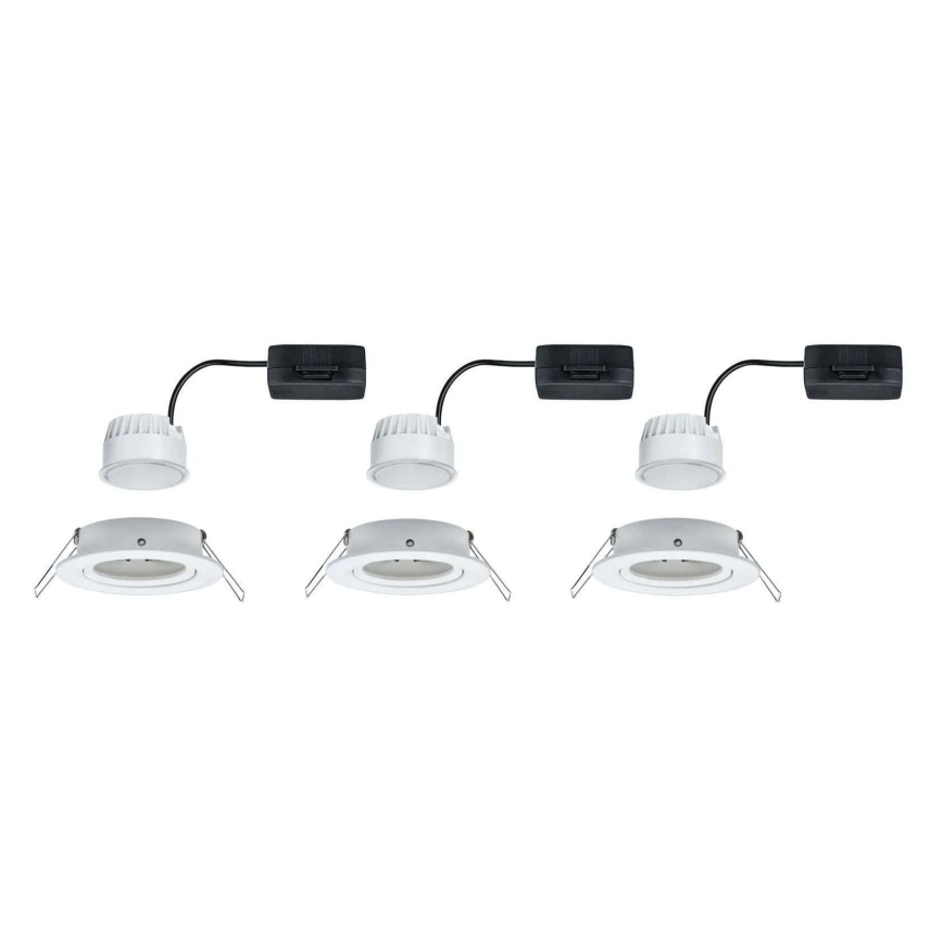 Paulmann 93449 - KOMPLET 3xLED/6,5W IP23 Kupatilsko ugradno plafonsko svetlo NOVA 230V
