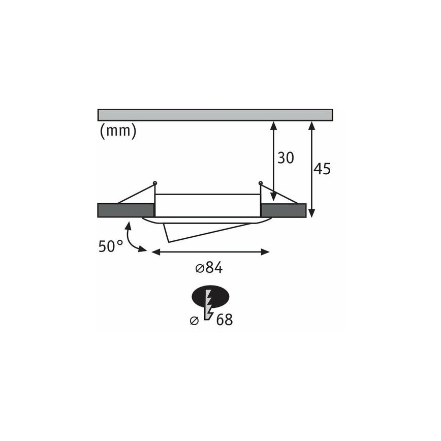 Paulmann 93449 - KOMPLET 3xLED/6,5W IP23 Kupatilsko ugradno plafonsko svetlo NOVA 230V