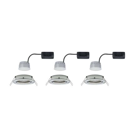 Paulmann 93483 - KOMPLET 3xLED/6,5W IP23 prigušiva ugrađena plafonska lampa za kupatilo NOVA 230V
