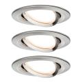 Paulmann 93483 - KOMPLET 3xLED/6,5W IP23 prigušiva ugrađena plafonska lampa za kupatilo NOVA 230V