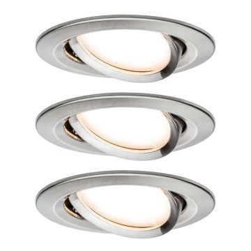 Paulmann 93483 - KOMPLET 3xLED/6,5W IP23 prigušiva ugrađena plafonska lampa za kupatilo NOVA 230V