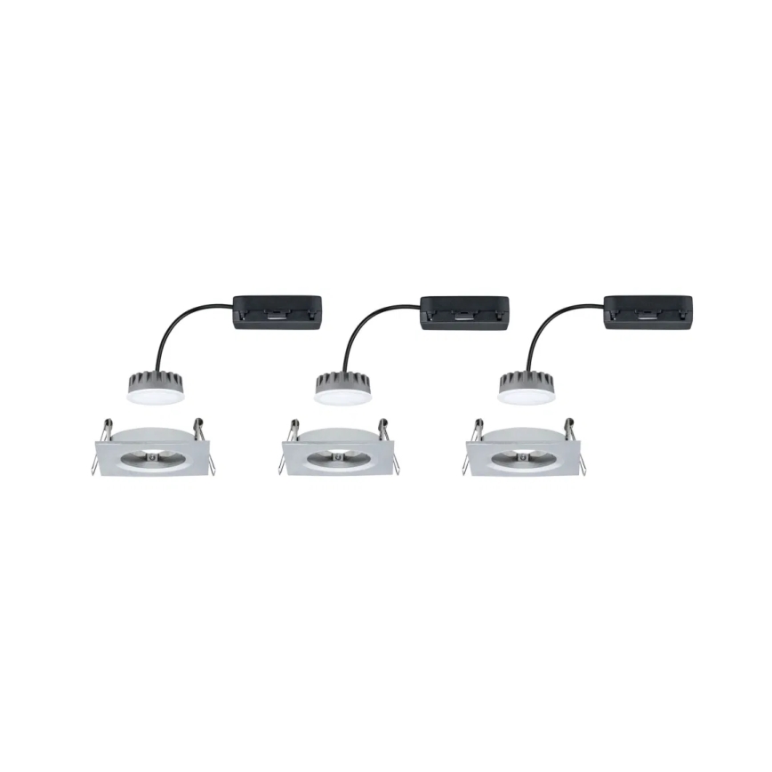 Paulmann 93895 - KOMPLET 3xLED/6W IP44 prigušiva ugradna stropna svetiljka za kupatilo NOVA 230V