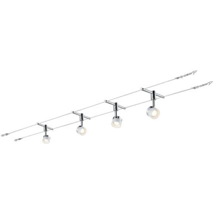 Paulmann 94080 - Komplet 4xLED/4,8W sistem sa sajlama STAGE 230V, sjajni hrom