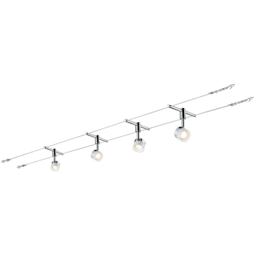 Paulmann 94080 - Komplet 4xLED/4,8W sistem sa sajlama STAGE 230V, sjajni hrom