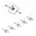 Paulmann 94134 - Komplet 5x GU5,3/10W sajlni sistem MAC 230V, beo