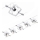 Paulmann 94134 - Komplet 5x GU5,3/10W sajlni sistem MAC 230V, beo