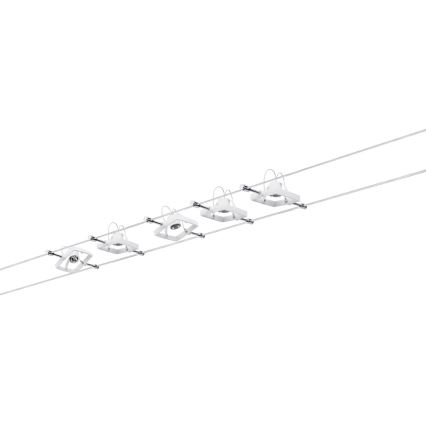 Paulmann 94134 - Komplet 5x GU5,3/10W sajlni sistem MAC 230V, beo
