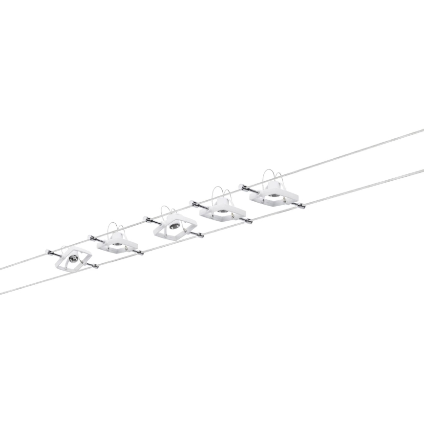 Paulmann 94134 - Komplet 5x GU5,3/10W sajlni sistem MAC 230V, beo