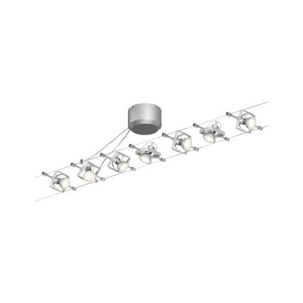 Paulmann 94152 - Set od 7x GU5,3/10W, kompletan kablovski sistem MAC 230V, mat hrom