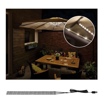 Paulmann 94208 - LED/1,8W Osvetljenje za suncobran PARASOL 5V/USB 1,6m