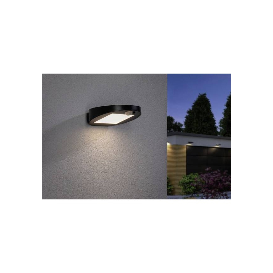 Paulmann 94246 - LED/1,2W IP44 Spoljno solarno svetlo sa senzorom RYSE 3,7V 1800 mAh