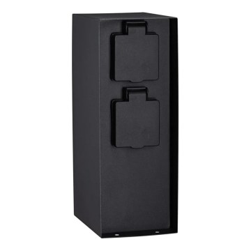 Paulmann 94315 -Vanjski stub s utičnicama i senzorom sumraka RIO 3Z SCHUKO 230V IP44