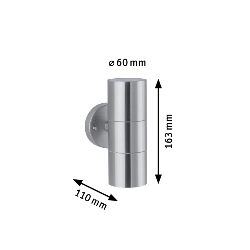 Paulmann 94331 - 2xGU10/10W IP44 Spoljna zidna lampa FLAME 230V