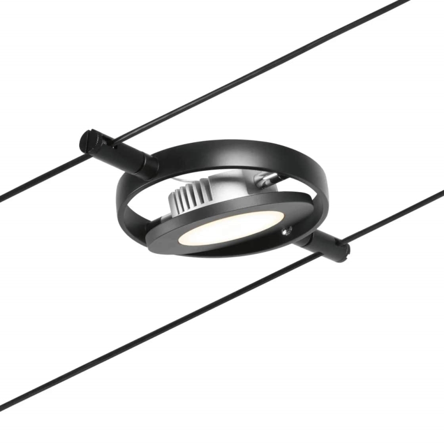 Paulmann 94418 - KOMPLET 5xLED/4,5W sajlni sistem ROUNDMAC 230V crna