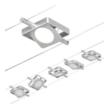 Paulmann 94420 - SET 5xLED/4,5W Kompletan kablovski sistem MAC 230V mat hrom