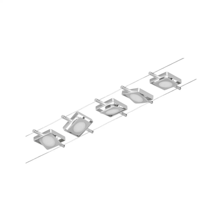Paulmann 94420 - SET 5xLED/4,5W Kompletan kablovski sistem MAC 230V mat hrom