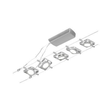 Paulmann 94420 - SET 5xLED/4,5W Kompletan kablovski sistem MAC 230V mat hrom