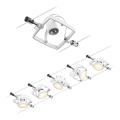 Paulmann 94432 - KOMPLET 5xGU5,3/10W sajleni sistem MAC 230V, beo